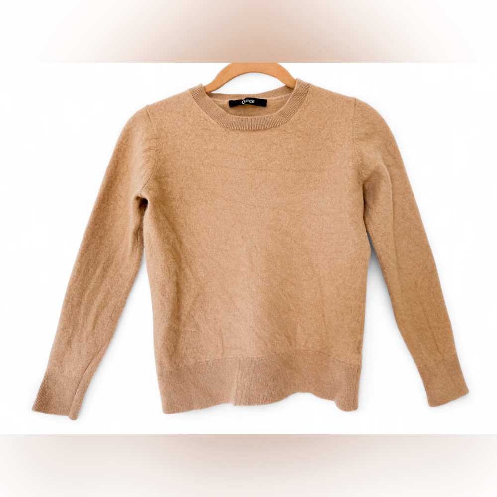 Quince Women’s 100% Cashmere Crewneck Sweater Camel Tan - Size Small